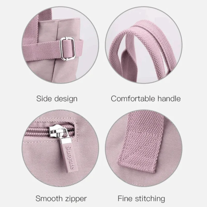 Women\'s bag Handheld diagonal cross solid color large capacity simple college students cramming bag ins women\'s bag nylon bag