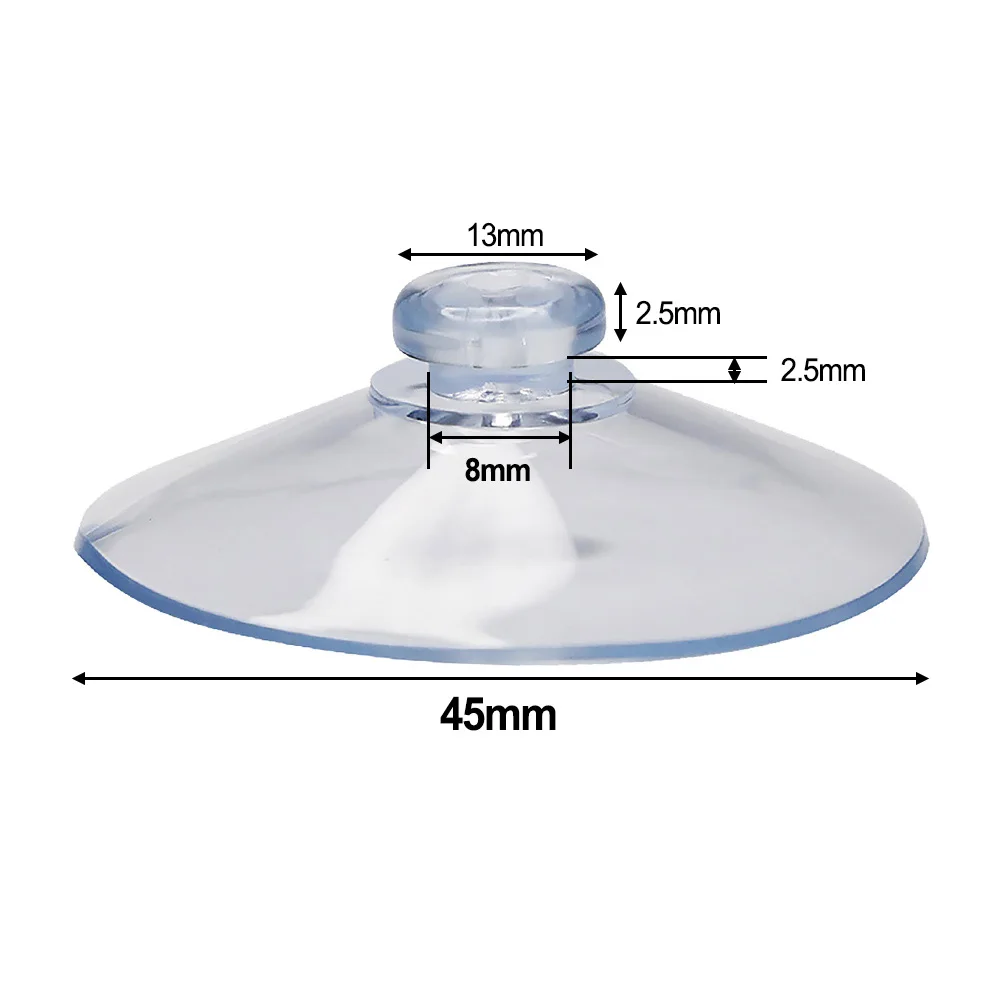 10 pezzi ventose in PVC trasparente ganci per cappelli per asciugamani appendiabiti per ganci da parete a battente in vetro per cucina e bagno