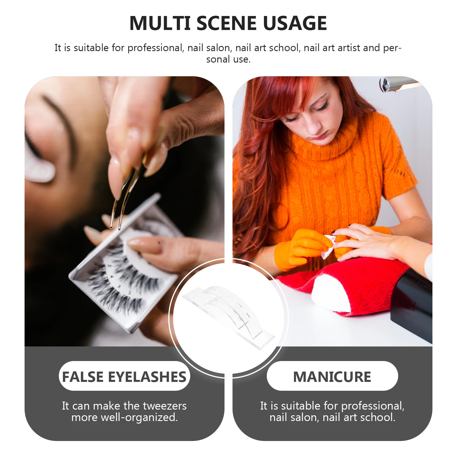 

6 Hole Eyelash Holder Transparent Acrylic Stand Durable Tweezers Rack Makeup Tweezers Shelf Eyelash Extension Supplies Tweezer