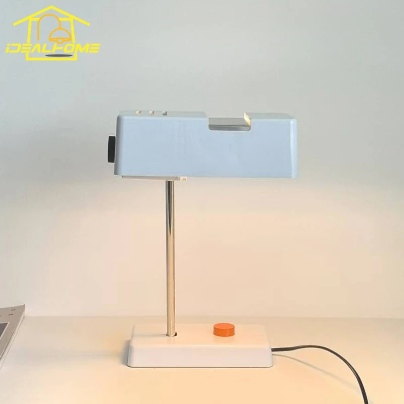 Średniowieczna Retro Przemysłowa Lampa Stołowa 1960S Space Bauhaus Lampki Biurkowe LED E27 Wystrój Domu Salon Sofy Kawiarnia Gabinet Studio Bar