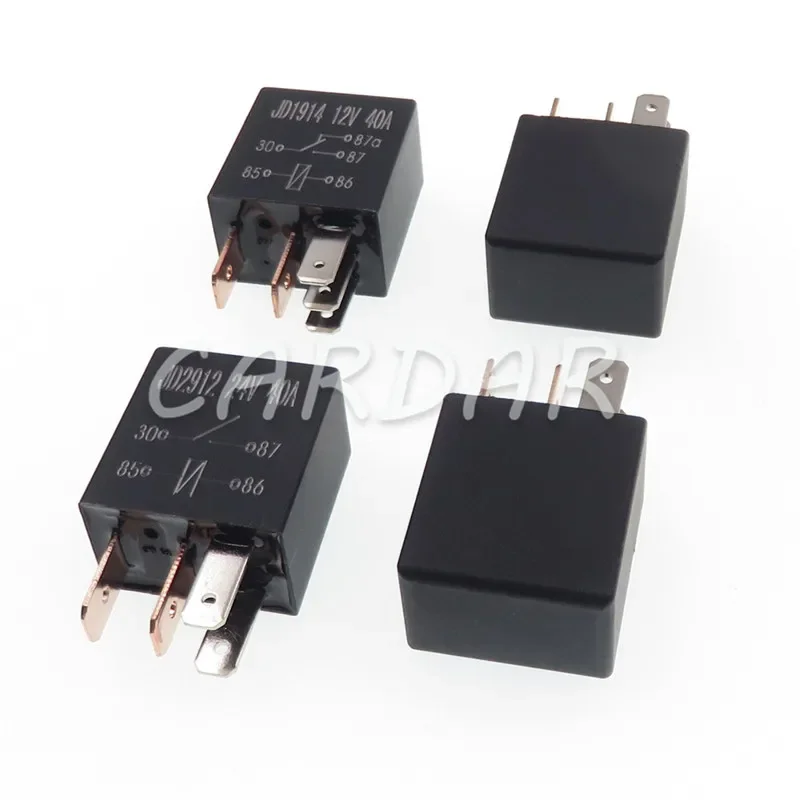 CARDARCA Automobile Relay 4Pin 5Pin 40A 12V 24V DC Auto Relay Universal Car Violet Relay