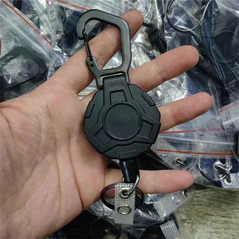 60pcs Outdoor Buckle with Steel Wire, Retractable and Easy to Pull Buckle, Abs Anti Loss Anti Loss Telescopic Clip