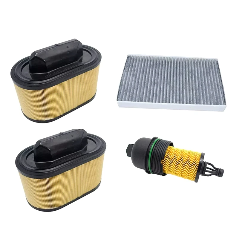 For Maserati Ghibli Levante Quattroporte 3.0L Air Filte Oil Filter Set W/ Cap 311401 670001545