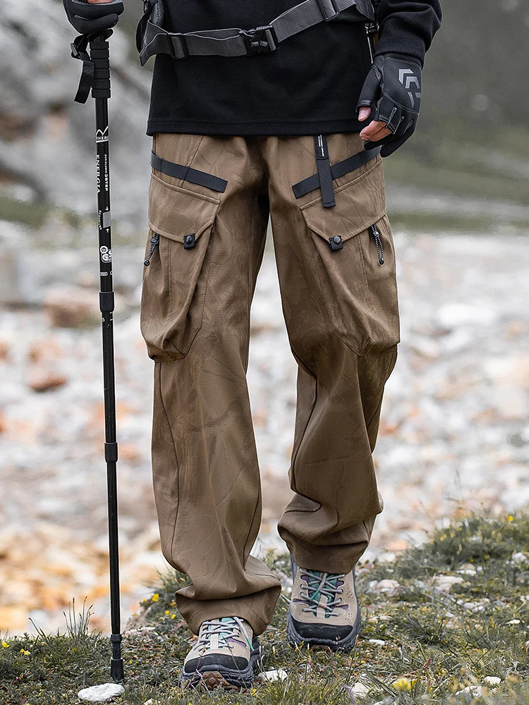 

Trendy Waterproof Men's Winter Work Pants Faionable All-Match Functional Youth Sports Long Trousers Straight Leg Casual Pants