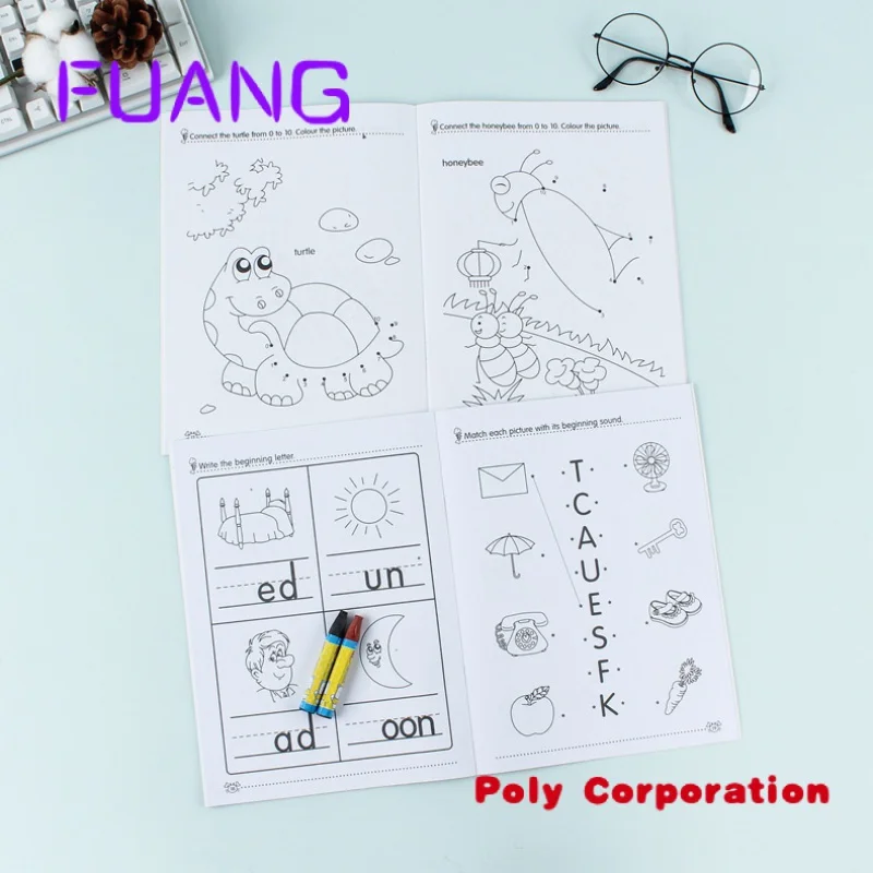 Custom  Custom Printing Children Educational Sketch Coloring Drawing Books For Kids