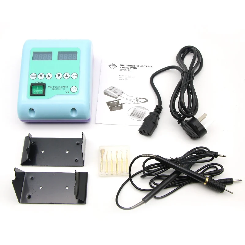 Dual Pen Electric Wax Carver LED Display Strong Thermal Conductivity Wax Carving Kit for Dental Lab Equipment