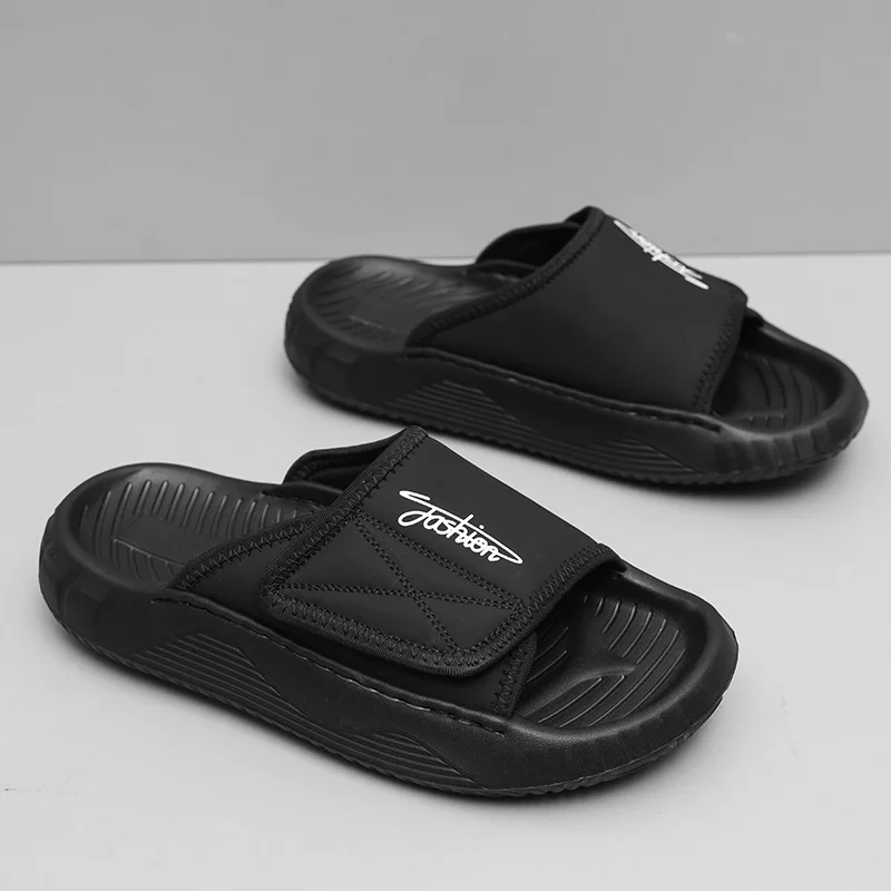 

Мужские летние шлепанцы 2026: новые уличные повседневные сандалии, модная спортивная обувь, износостойкие, нескользящие, для пляжа и отдыха