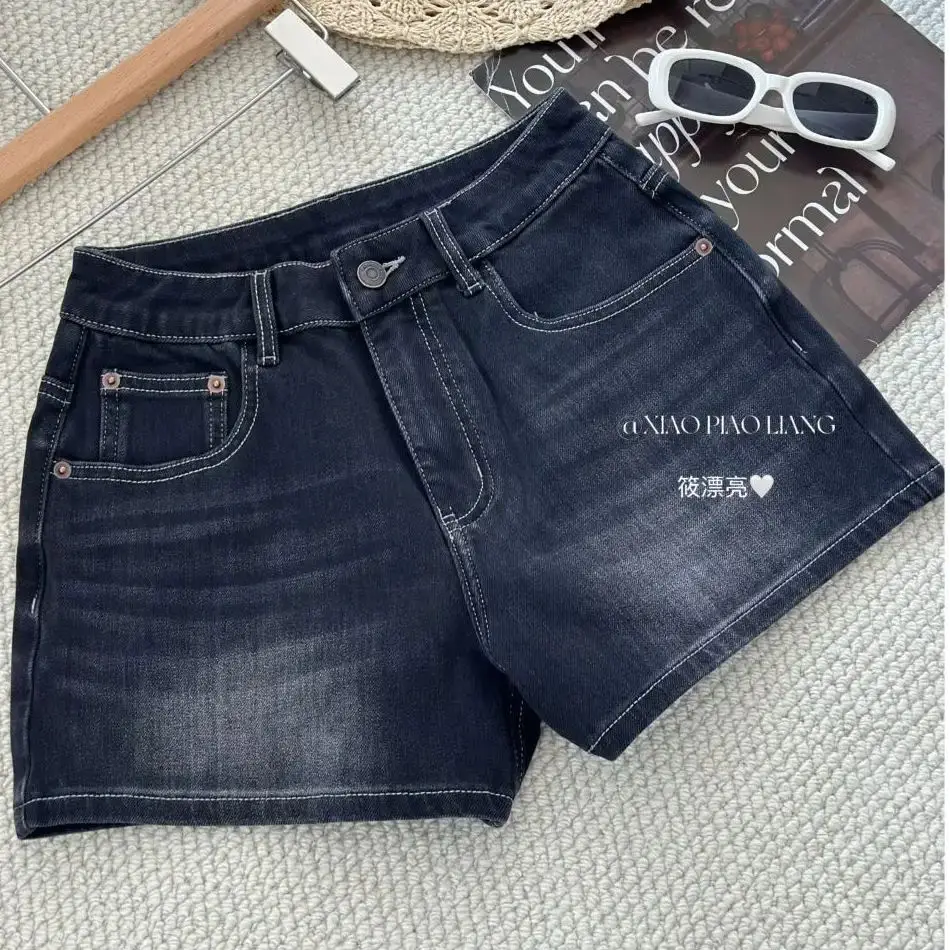 

Женские повседневные джинсовые шорты-карго черного цвета Y2K Harajuku High Street 2000S Стиль Американская мода Сексуальные шорты Одежда 2026 Новинка