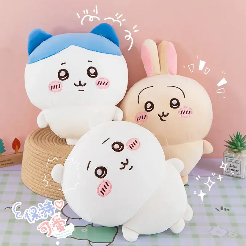 Creative Chiikawa Kawaii Cartoon Usaki Xiaohachi Jiyi Cute Plush Doll Filled with Down Cotton Soft Pillow Cute Girl Gift Toy