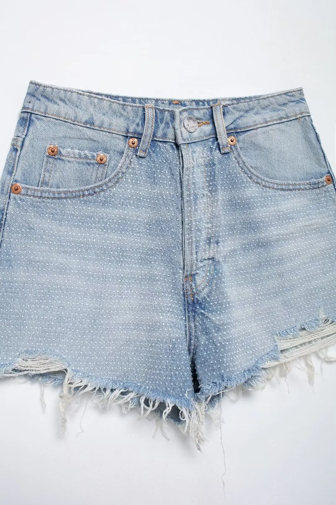 TRAF 2024 Denim Shorts for Women High Waist Jeans Shorts Woman Blue Frayed Short Pants Woman Summer Cargo Mini Women\'s Shorts