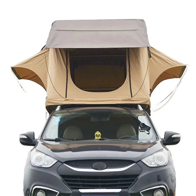 Outdoor Camping Folding Aluminum Roof Tent Car Hard Shell  Top 