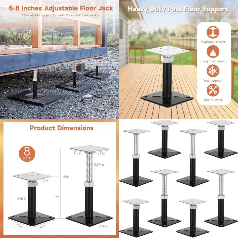 

Регулируемые напольные домкраты, сверхмощные металлические опоры, мини-винты 5-8 дюймов для выравнивания домов, террас и балконов