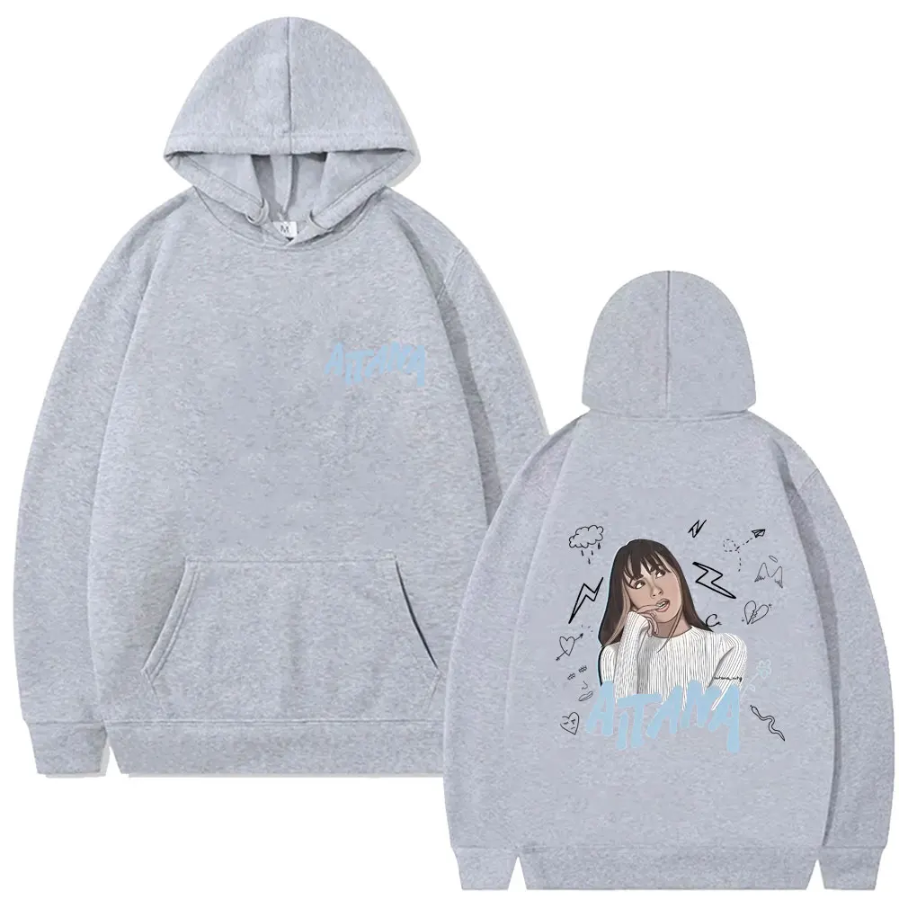 Sudadera con capucha gráfica Aitana, sudadera AZUL CUARTO, moda para hombres y mujeres, ropa de calle de música Pop, sudaderas con capucha informales de algodón polar para hombres