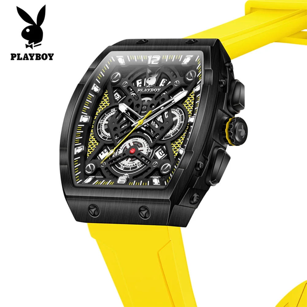 Men's Authentic Quartz Watch with Silicone Strap