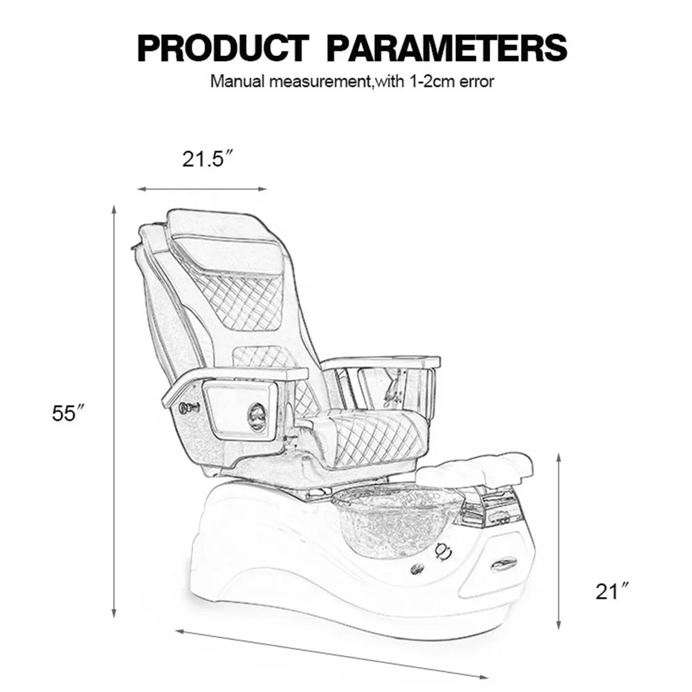 High-end New Promotion Cheap Luxury Modern Nail Manicure Salon Furniture Pipeless Foot Spa Massage Pedicure Chair