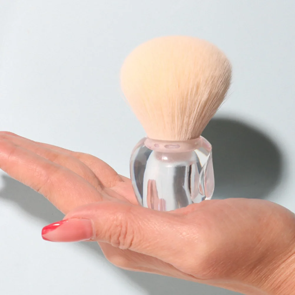 2 pezzi strumento per la pulizia delle unghie per unghie acriliche spazzola per la rimozione della polvere con manico ergonomico applicazione portatile in polvere per fard per trucco doppia