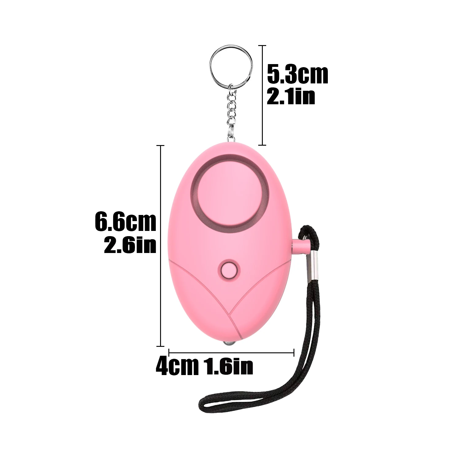 إنذار شخصي آمن للصوت للنساء ، إنذار أمان شخصي ، سلسلة مفاتيح بإضاءة ليد ، إنذار أمان للطوارئ ، 130 ديسيبل ، حزمة واحدة