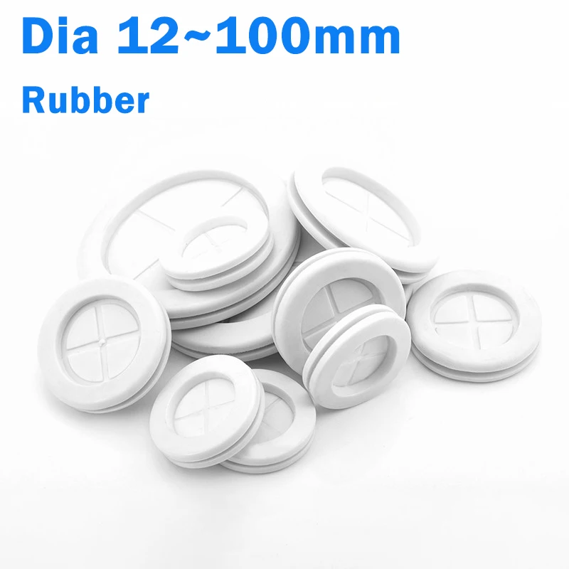 Blanking Hole Wiring Cable Gasket Dia 12~100mm Groove Rubber Grommet Cable Holder Protector Electric Box Inlet Outlet Seal Ring