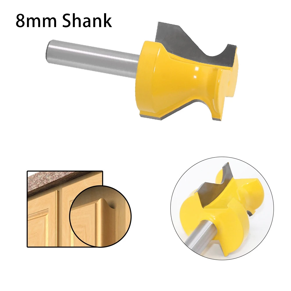 Door Lip Router Bit Nail Profile Tool Woodworking 8mm Shank For Door Panel Arc Hook Bottom Cleaning Work Milling Cutter