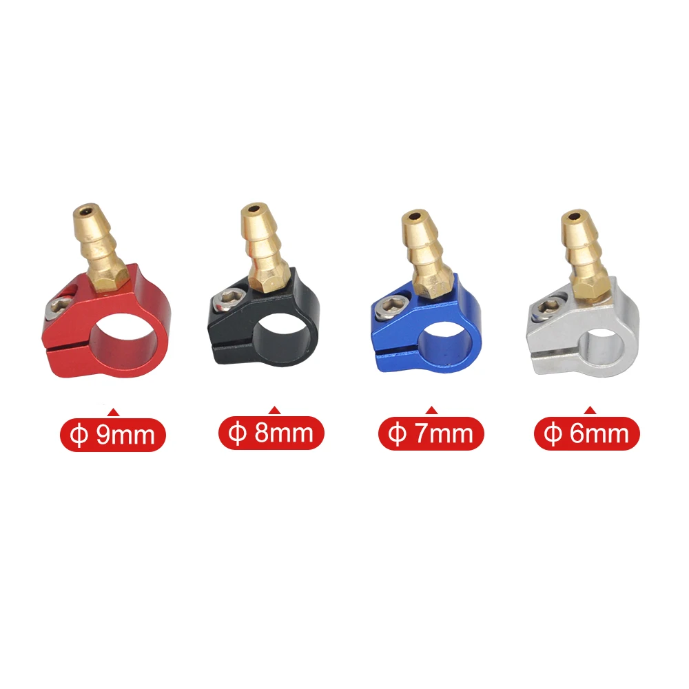 RC Boat 6/7/8/9mm Brass Pipe Clamps with Nozzle  Add Oil Fuel Lubricating For RC Gasoline Boat Drive Shaft Model Accessories