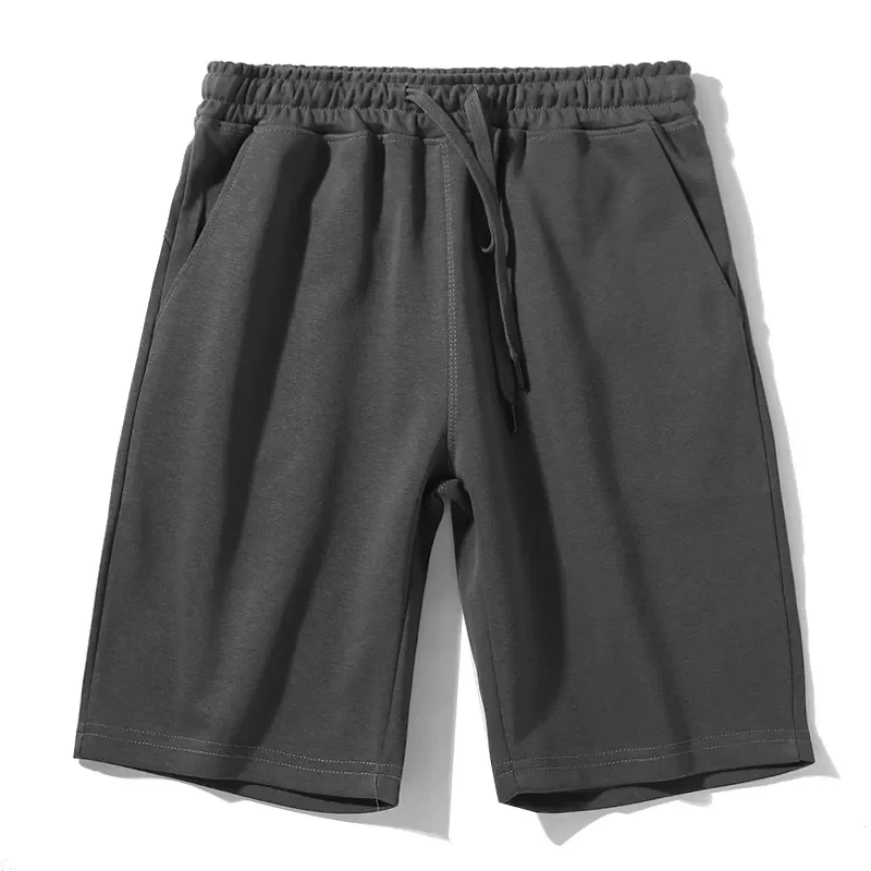 Men's Cotton Casual Shorts Summer Breathable Loose 5-Point Elastic Waist Homewear Pants