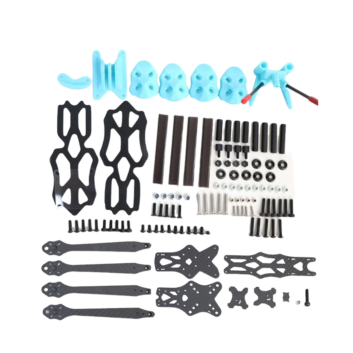 

For APEX 7 Inch Carbon Fiber Quadcopter Frame+Print Kit 5.5mm Arm for APEX FPV Freestyle RC Racing Drone Models