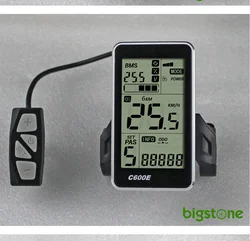 Bigstone Intelligent LCD C600E Display Electric Bike Instrument Monitor e-Bike SpeederReplacement Parts Panel Bafang TFT Kit