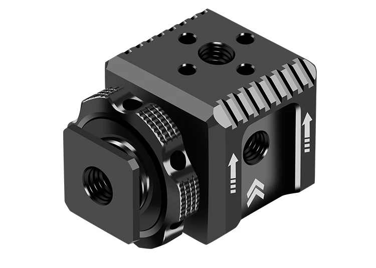 Dreifach-Blitzschuh halterung Adapter Kalt schuh verlängerung halterung Monitor halter Mikrofon füll licht halterung 1/4 Arri-Loch für Kamera käfig Rig – Detail 6