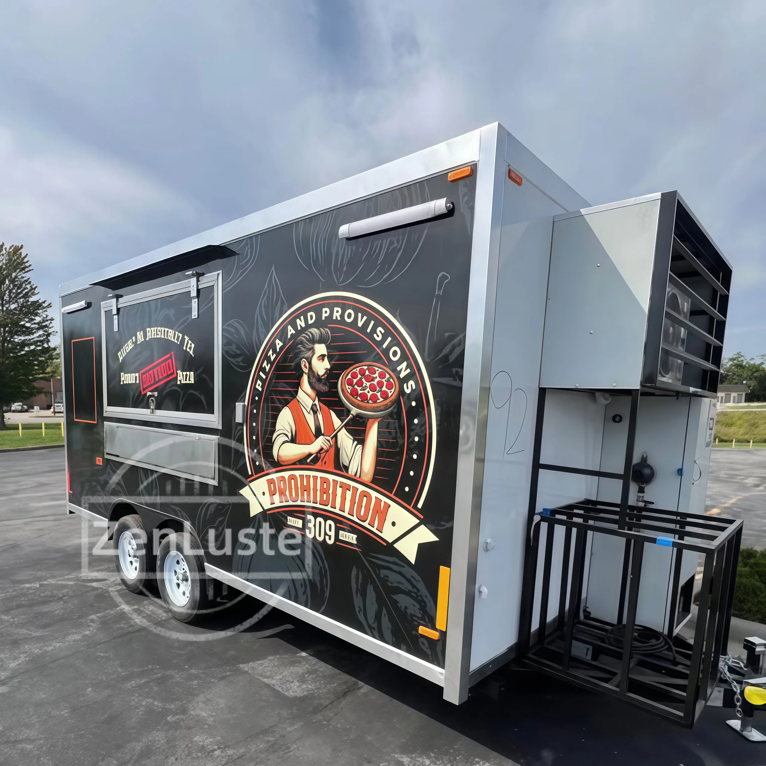 

Street Mobile Kiosk Food Vending Cart Ice Cream BBQ Restaurant Mobile Food Truck Fast Food Trailer for Sale Equipped Food Truck