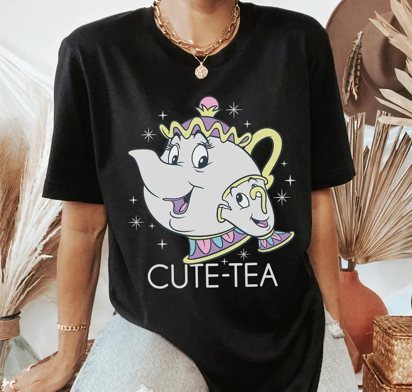 

Disney Beauty and the Beast Mrs. Potts and Chip T-shirt Disneyland Family Matching Shirt Magic Kingdom Tee