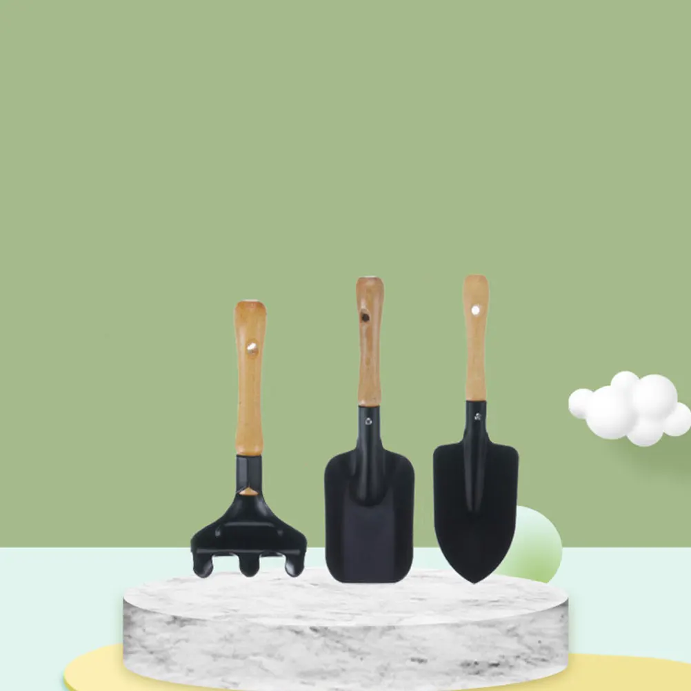 

3 Pcs Gardening Shovel Set Children Tool Kid Potted Tools for Mini Rake Kit Plant Japanese-style