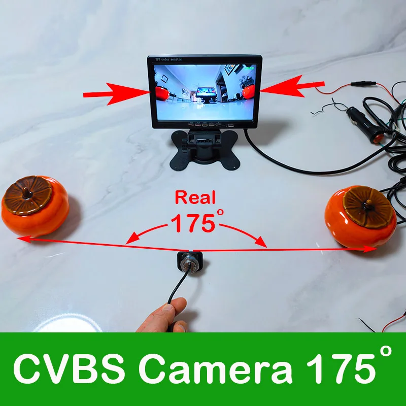 New CVBS Real 175 Degree Fisheye Lens Car Rear View Camera Wide Angle Reversing Backup Camera Night Vision Waterproof IP68
