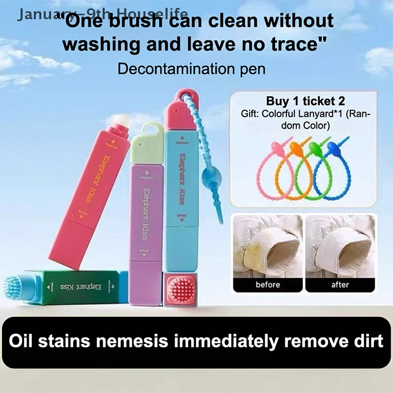 White Clothes Stain Remover Pen Household Powerful Degreasing Pen Portable Waterless Oil Stain Remover Pen For Emergency Use