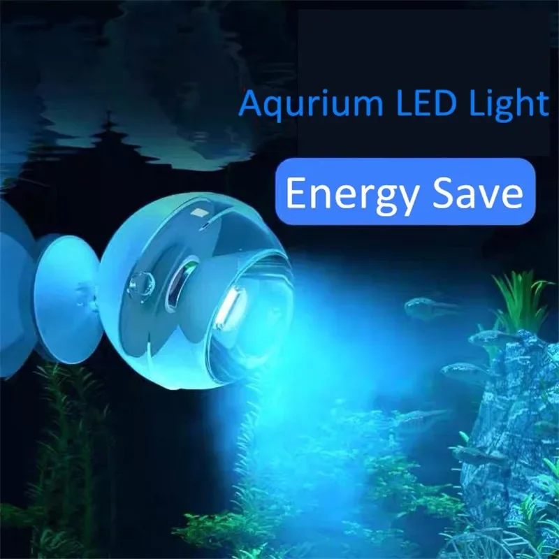 Aquarium LED Spotlight Submersible Light Fish Tank Waterproof Light Wireless Control Underwater Stage Light Aquarium Decor