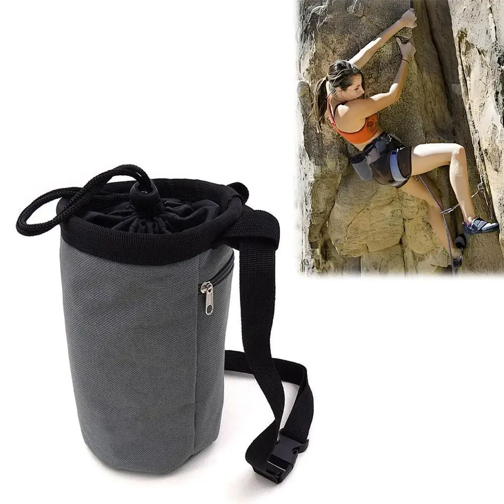 Outdoor Klimmen Magnesium Poeder Tas, Bergbeklimmen Tas Bedrukt Riem Logo Verstelbare Taille Capaciteit Nylon Waterdichte Larg A2a1