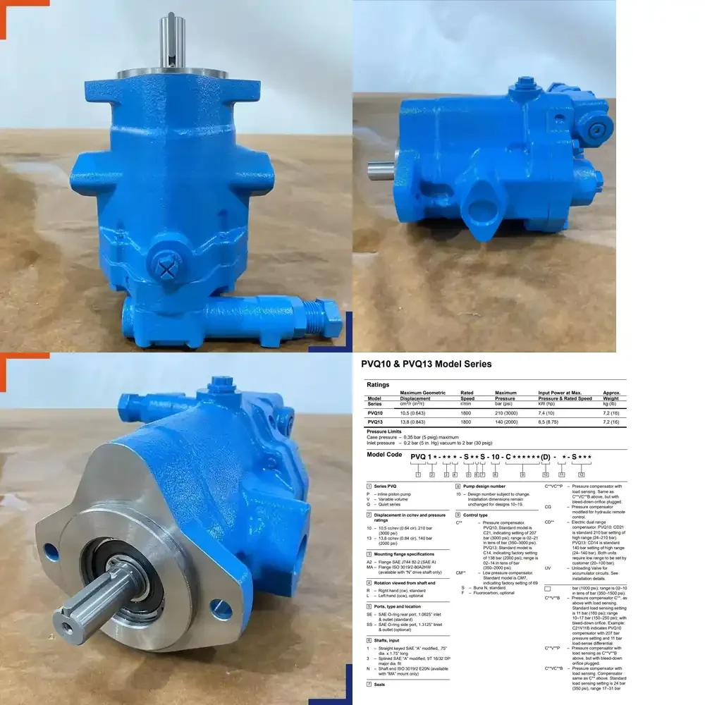 High Pressure Low Noise Hydraulic Pumps PVQ10 PVQ13 PVQ20 PVQ32 PVQ40 PVQ45 Series