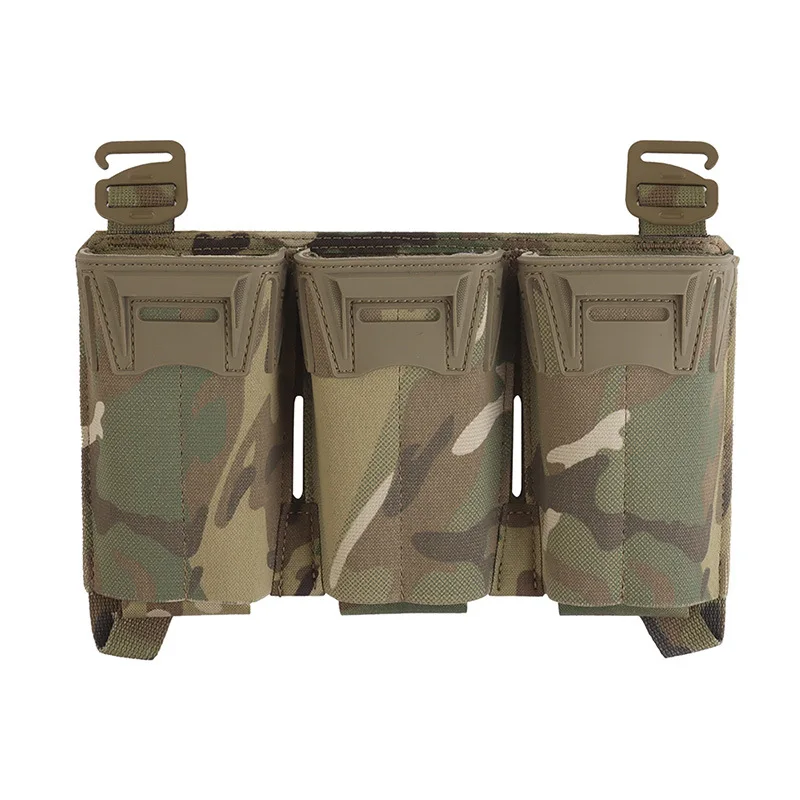 KTriple Multi-Caliber (5.56) Magazine Pouch - Camouflage Tactical Panel for Outdoor Shooting Training Enthusiasts