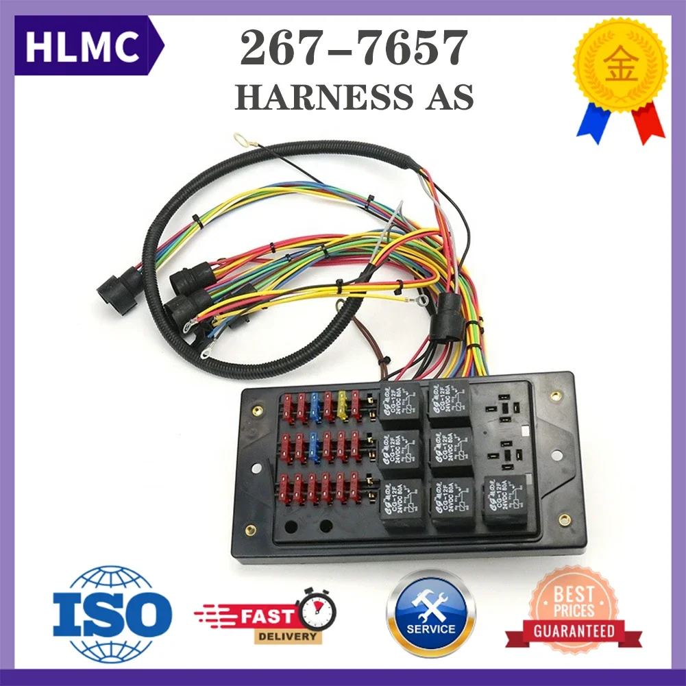 Fuse Box Excavator Wire Harness Assy CA2677657 267-7657 2677657 HE00 E320 E320A For Construction Machinery Parts