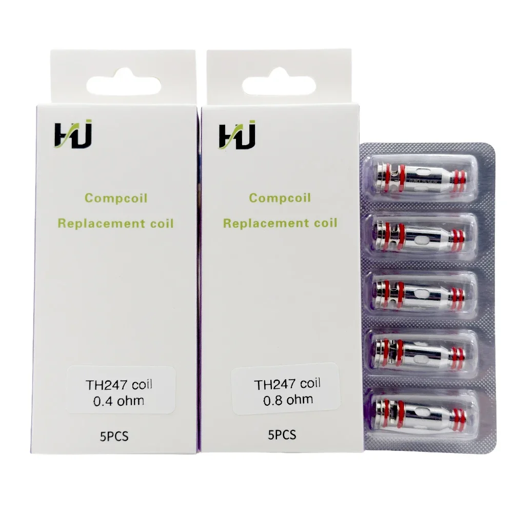 OEM Tech247 코일, Tech 247 Pod 시스템 카트리지에 적합한 메쉬 M 코일, 0.4Ohm 0.6ohm 0.8ohm, 5PCs