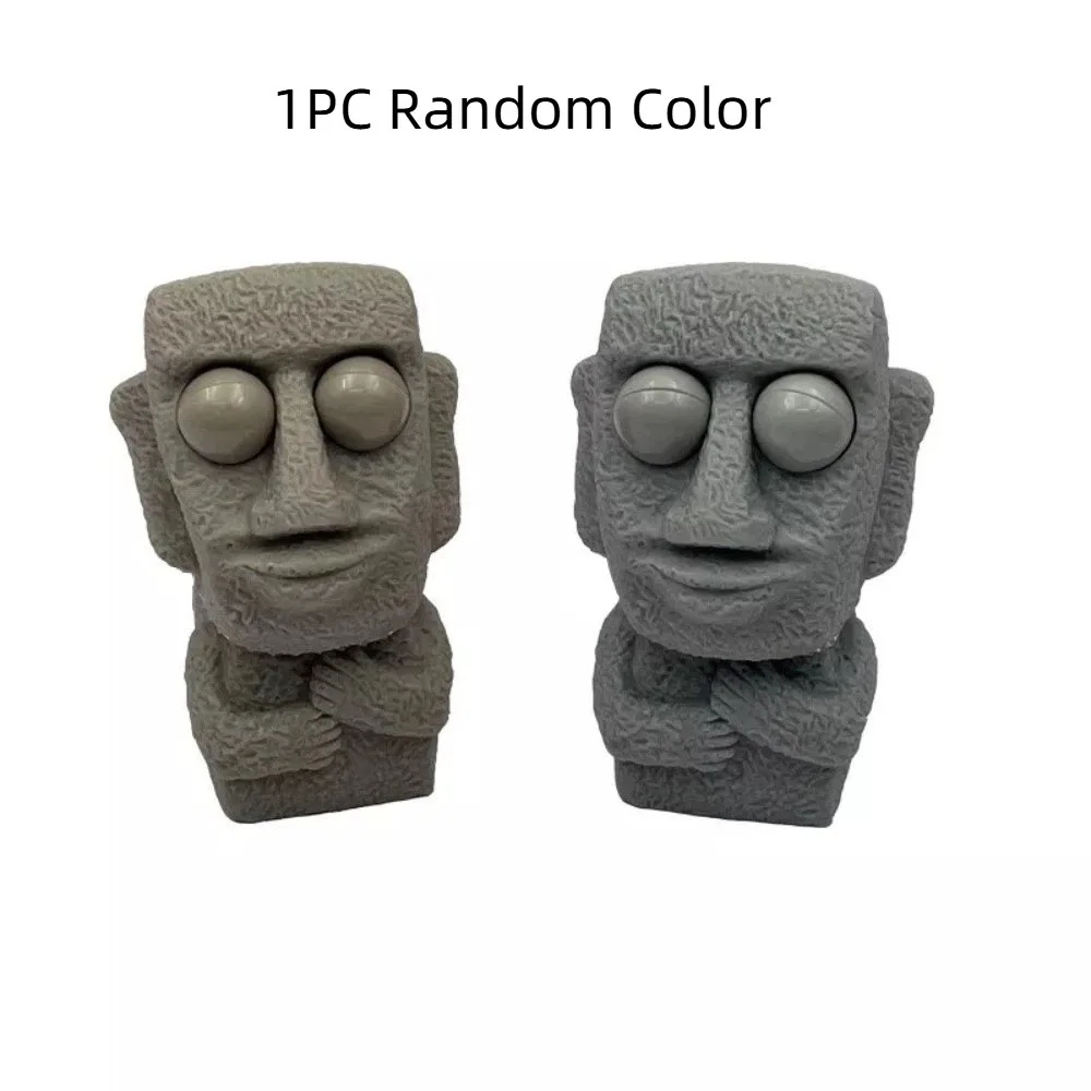 Creative Eye Popping Stone Man Squeeze Slow Rebound Soft Sensory Fidget Funny Decompression For