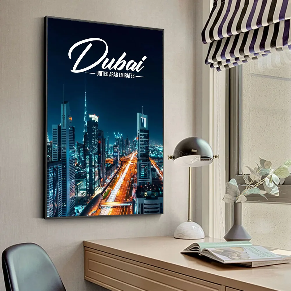 Famous Travel CitiesKuala Lumpur_Dubai_Amsterdam_Lisbon_ Poster HD Posters Home Room Bar Cafe Decor Art Wall Painting Picture