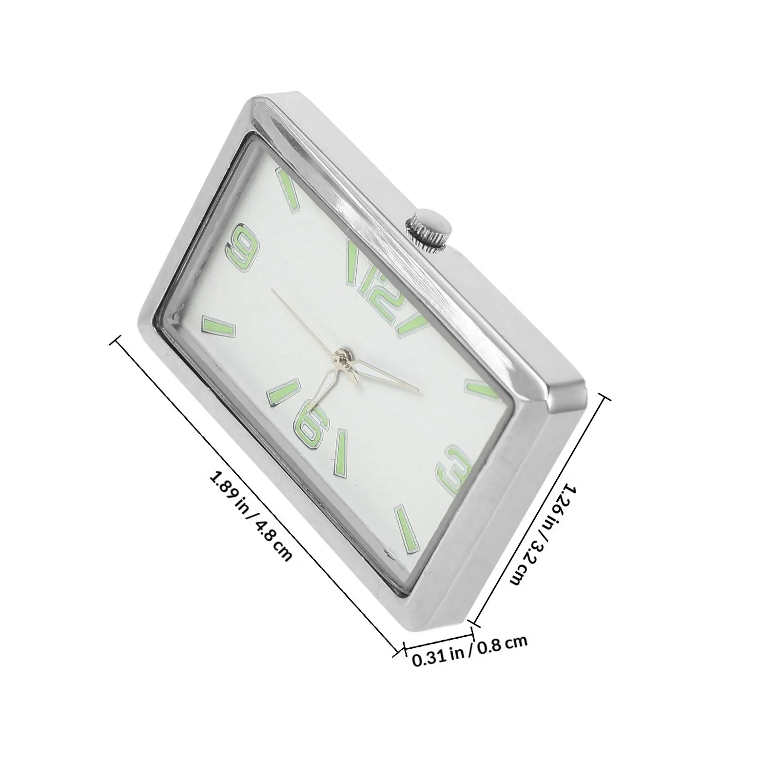 Luminous Car Clock Stick on Mini Quartz Movement Dashboard Clock Compact Auto Driving Car Clocks for Dash