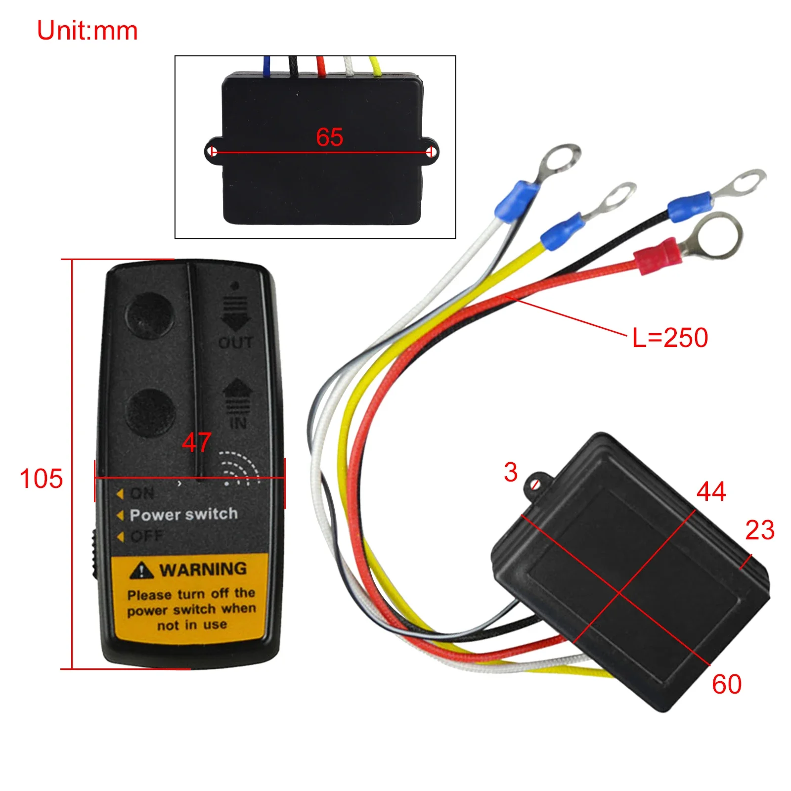 12V Electric Winch Wireless Remote Control System Switch For Truck Jeep ATV SUV