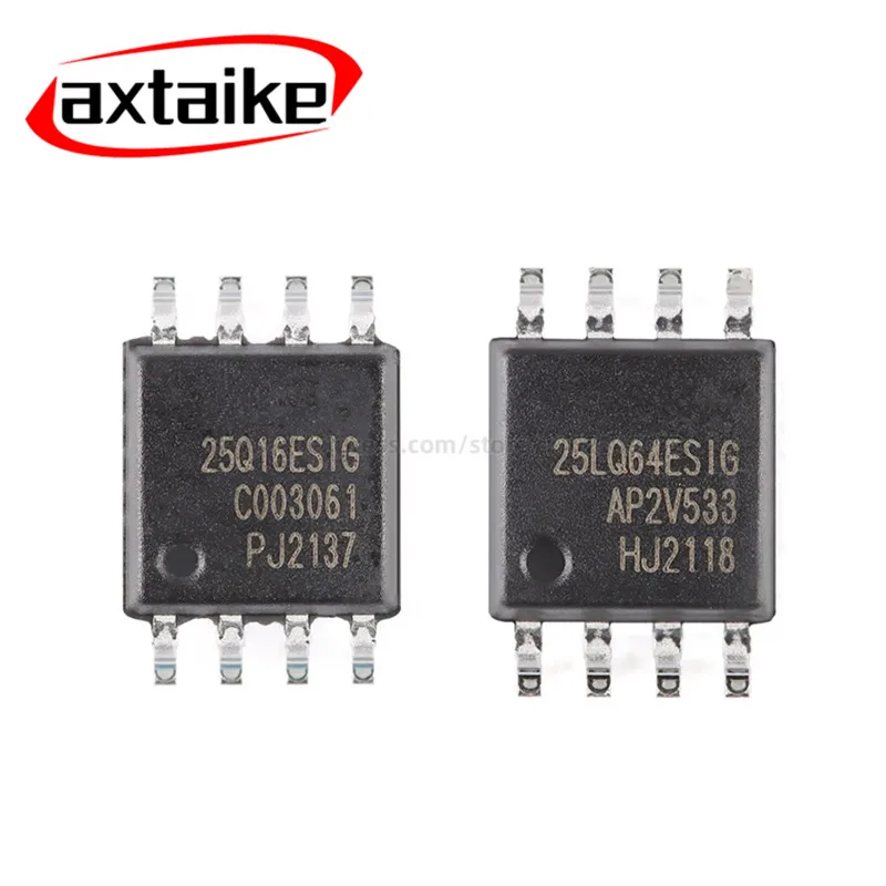 Puce IC Flash d'origine, GD25Q16, GD25Q16ESIG, GD25LQ64ESIG, SOP-8, 16M-Bit, Neuf, Authentique, 10Pcs