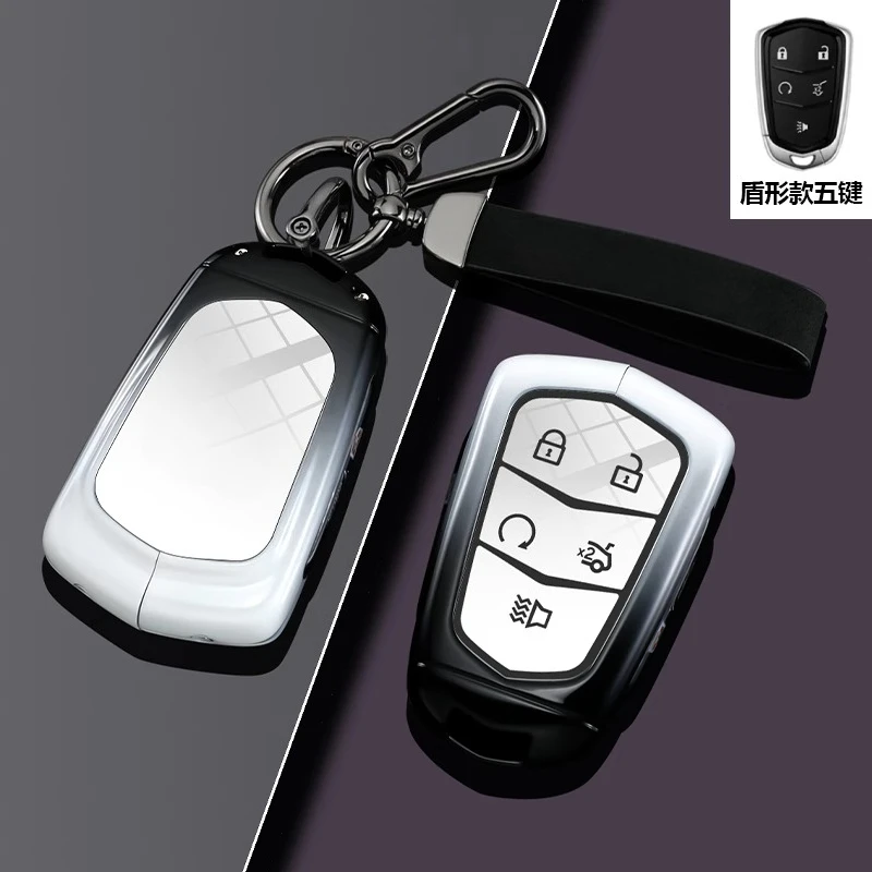 

Stainless Steel Car Key Case Cover Holder Key Shell Buckle for 2025 Cadillac CT5 XT5 XT4 CT4 CT6 GT4