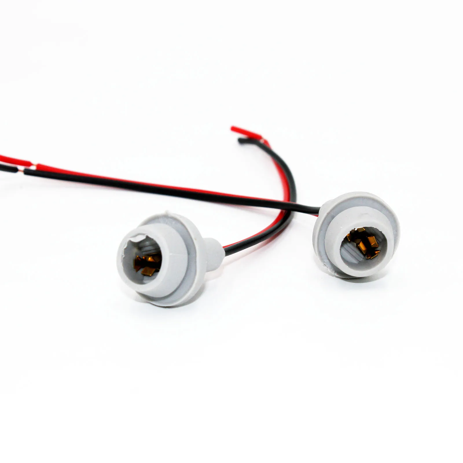 4 pçs de borracha t10 base conectar cablagem wy5w w5w lâmpadas soquete adaptador carro caminhão marcador lateral/luzes estacionamento suporte da lâmpada cinza