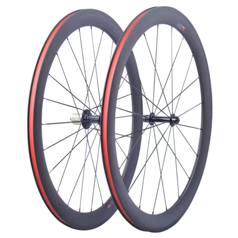 STLF Road Bike Wheels Full Carbon 700C Ultralight  V Brakes 50mm Clincher Tubular Road Bicycle Wheelset 23mm Wide