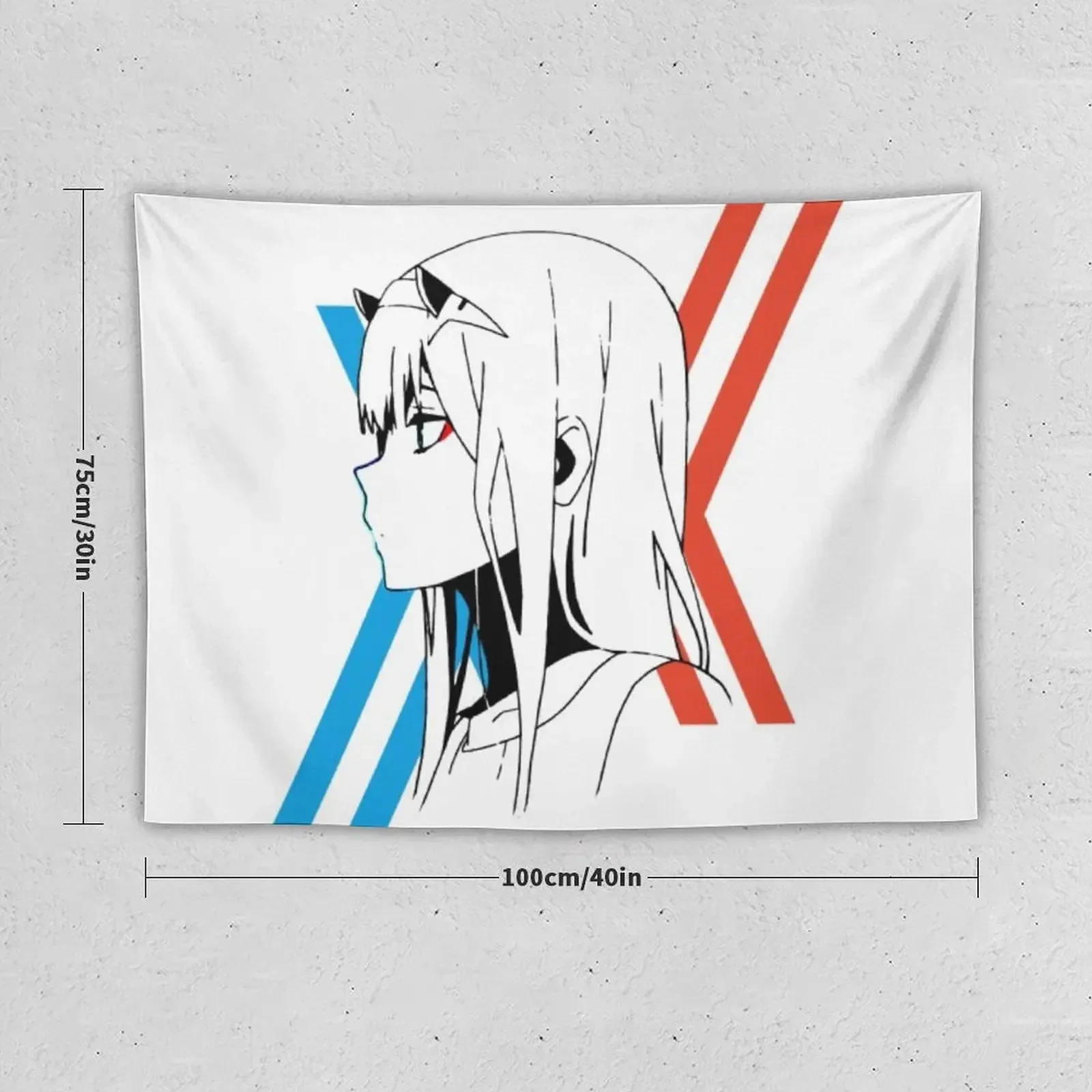 Darling In The Franxx Zero Two Tapestry Wall Hangings Decoration House Decorations Custom Tapestry