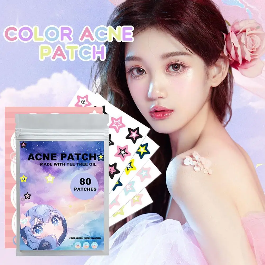 Y2K Star Pimple Patch Acne Colorful Invisible Acne Removal Skin Care Stickers Concealer Face Spot Beauty Makeup Tool Facial