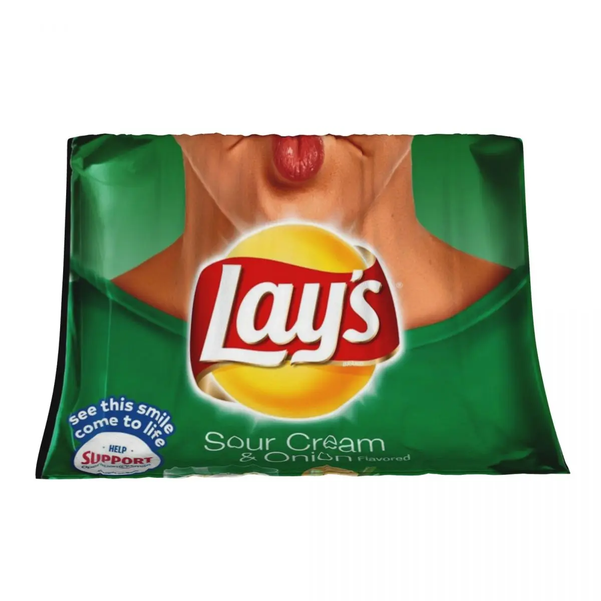 

Potato Chips Throw Blanket Flannel Fabric Loose Blankets For Bed Blankets